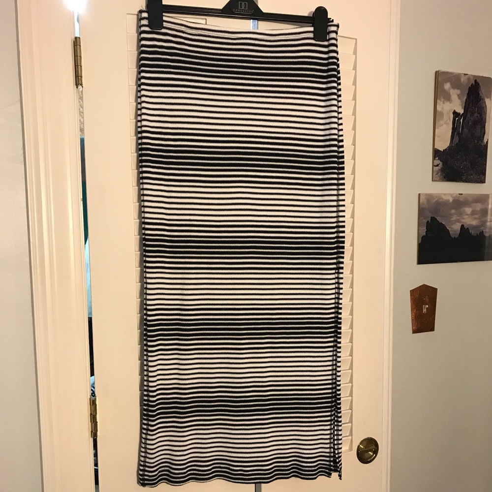 Long striped Worth skirt
